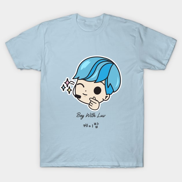 Kpop Boy With Luv BTS T-Shirt by valival